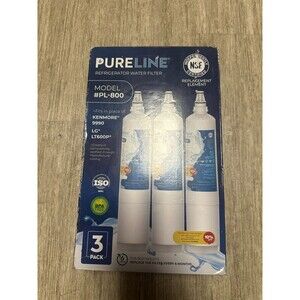3 Pureline Refrigerator Water Filter Model# PL-800 Fits LG Refrigerator  LT600P